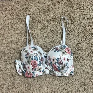 Shein floral push-up bra